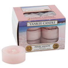 Yankee Candle Sviečky čajové , Ružové piesky, 12 ks