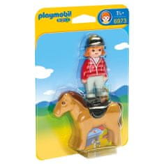 Playmobil Jazdkyňa s koňom , 1.2.3, 2 ks