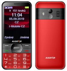 Aligator A900 GPS Senior, červený + stolná nabíjačka