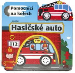 Hasičské auto - Pomocníci na kolech + dřevěné, ekologicky nezávadné autíčko