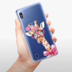 iSaprio Silikónové puzdro - Lady Giraffe pre Samsung Galaxy A10