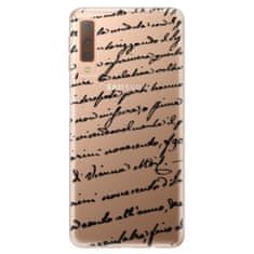 iSaprio Silikónové puzdro - Handwriting 01 - black pre Samsung Galaxy A7 (2018)