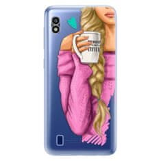 iSaprio Silikónové puzdro - My Coffe and Blond Girl pre Samsung Galaxy A10