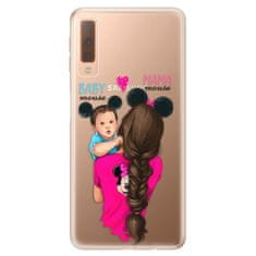 iSaprio Silikónové puzdro - Mama Mouse Brunette and Boy pre Samsung Galaxy A7 (2018)