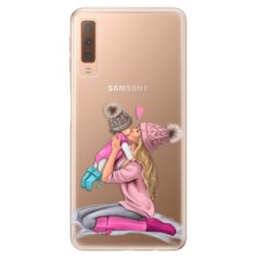 iSaprio Silikónové puzdro - Kissing Mom - Blond and Girl pre Samsung Galaxy A7 (2018)