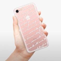 iSaprio Silikónové puzdro - Handwriting 01 - white pre Apple iPhone 7 / 8