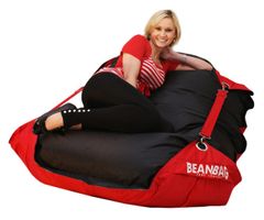 Beanbag Sedací vak 189x140 duo scarlet rose - black