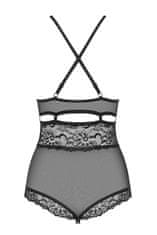 Obsessive Dámske erotické body 838-TED black + Nadkolienky Gatta Calzino Strech, čierna, S/M