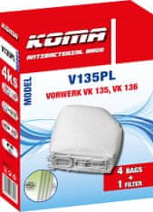 KOMA V135PL - Sada 20 ks vreciek do vysávačov Vorwerk VK 135, VK 136 Kobold