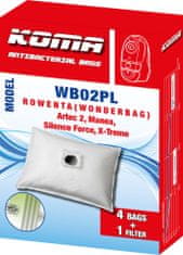 KOMA WB02PL - Vrecká do vysávača Rowenta Wonderbag Silence textilné