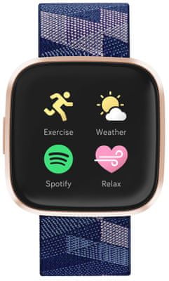 Inteligentné hodinky Fitbit Versa 2, hlasové odpovede, NFC, bezkontaktné platby, hudobný prehrávač, multisport, tepová frekvencia, sledovanie spánku, AMOLED displej, always-on, dlhá výdrž batérie