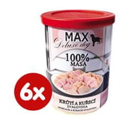 FALCO MAX deluxe morčacia a kuracia svalovina 6x400g