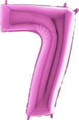 Grabo Nafukovací balónik číslo 7 ružový 102 cm extra veľký