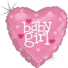 Grabo Nafukovací balónik ružové srdce narodenie dievčatka 46 cm