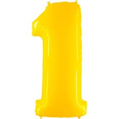 Grabo Nafukovací balónik číslo 1 žltý 102 cm extra veľký