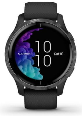 Chytré hodinky Garmin VENU, AMOLED displej, smart watch, pokročilé, zdravotné funkcie, tep, dych, menštruačný cyklus, pitný režim, metabolizmus, kalórie, vzdialenosti, kroky, aktivita, odpočinok, spánok