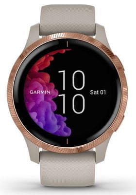 Chytré hodinky Garmin VENU, AMOLED displej, smart watch, pokročilé, zdravotné funkcie, tep, dych, menštruačný cyklus, pitný režim, metabolizmus, kalórie, vzdialenosti, kroky, aktivita, odpočinok, spánok