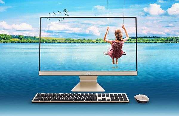 Multimediální all-in-one počítač Vivo AiO Full HD SSD tenký rámeček procesor Intel 8. generace