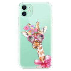 iSaprio Silikónové puzdro - Lady Giraffe pre Apple iPhone 11