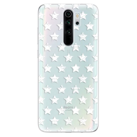 iSaprio Silikónové puzdro - Stars Pattern - white pre Xiaomi Redmi Note 8 Pro