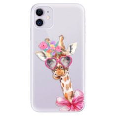 iSaprio Silikónové puzdro - Lady Giraffe pre Apple iPhone 11