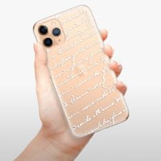 iSaprio Silikónové puzdro - Handwriting 01 - white pre Apple iPhone 11 Pro