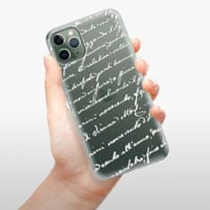 iSaprio Silikónové puzdro - Handwriting 01 - white pre Apple iPhone 11 Pro Max