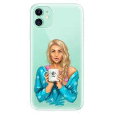 iSaprio Silikónové puzdro - Coffe Now - Blond pre Apple iPhone 11