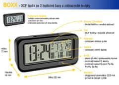 TFA Rádiom riadený digitálny budík s automatickým podsvietením TFA 60.2554.01 BOXX