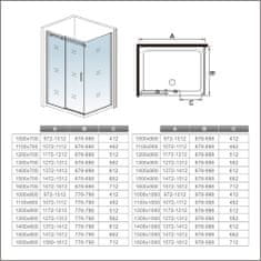 H K Obdĺžnikový sprchovací kút HARMONY 100 80 cm, L/P variant vrátane sprchovej vaničky z liateho mramoru