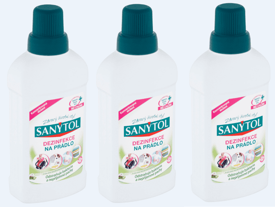 SANYTOL dezinfekcia na bielizeň 500 ml Aloe Vera 3 ks