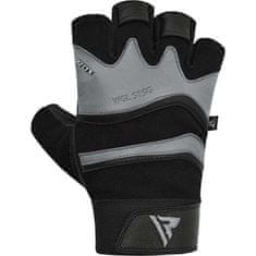 RDX Rukavice šedé GYM GLOVE LEATHER S15 GRAY, koža, veľkosť XXXL