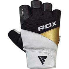 RDX Tréningové čierno-biele rukavice GYM GLOVE LEATHER S11 WHITE/BLACK, koža, veľkosť XXL