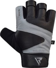 RDX Rukavice šedé GYM GLOVE LEATHER S14 GRAY, koža, veľkosť XXXL