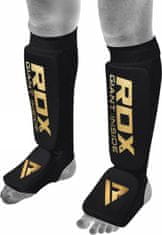 RDX Chrániče na priehlavok a píšťalu HOSIERY SHIN INSTEP FOAM BLACK/GOLD, veľkosť XXL