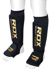 RDX Chrániče na priehlavok a píšťalu HOSIERY SHIN INSTEP FOAM BLACK/GOLD, veľkosť XL