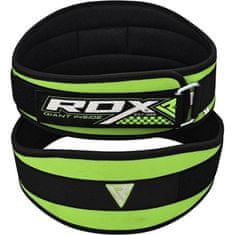 RDX Neoprénový zelený vzpieračský opasok NEO PRENE DOUBLE BELT GREEN, veľkosť XXL