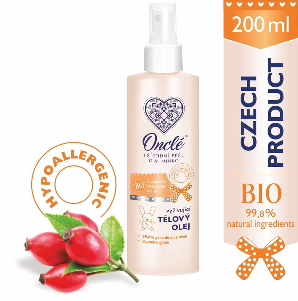 Onclé BIO Detský vyživujúci telový olej ONCLÉ 200 ml