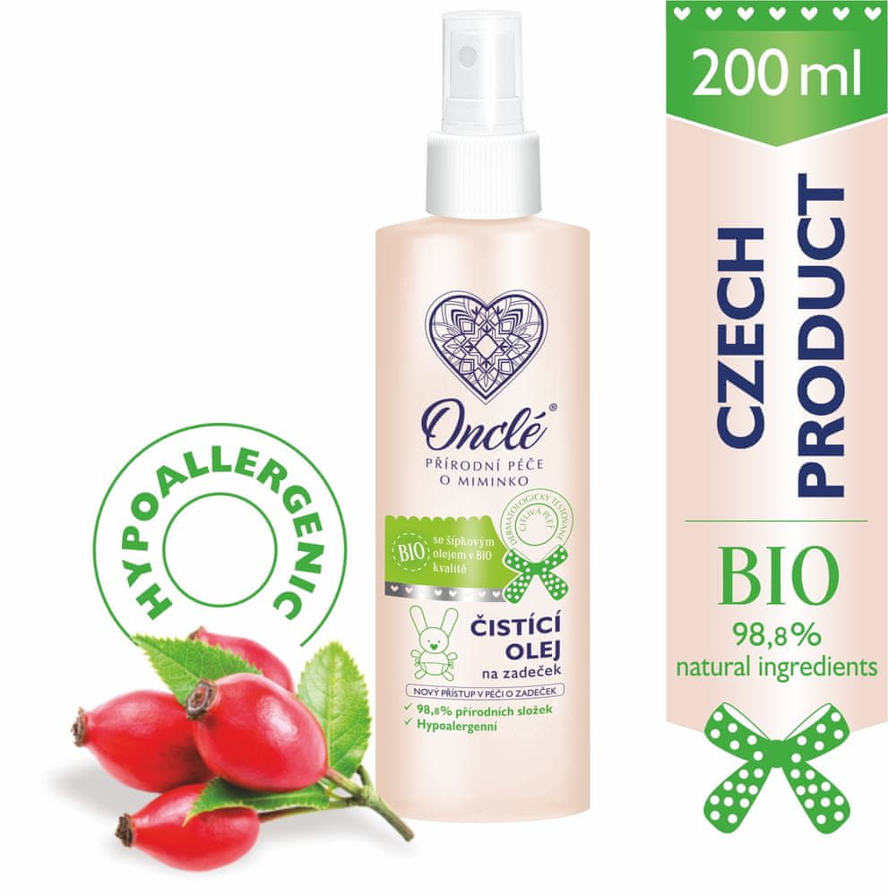 Onclé BIO Detský čistiaci olej na zadoček Oncle 200ml