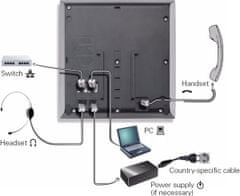 Siemens  OpenScape IP35G HFA V3 Icon - stolový telefón, čierny