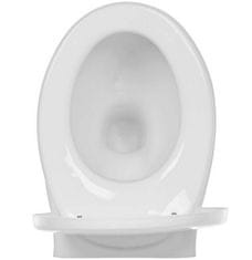CERSANIT MITO RED WC misa závesná 35,5x52cm+WC sedátko polypropylén, Biela, TK001-012