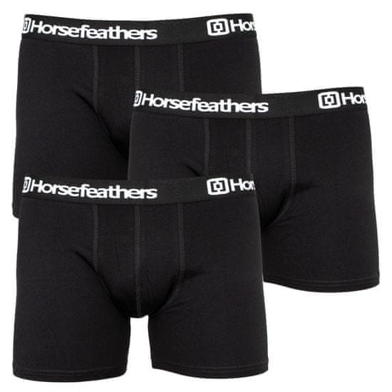 Horsefeathers 3PACK pánske boxerky čierne (AM067A)