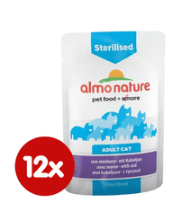 Almo Nature Functional WET Sterillised - treska 12 x 70 g