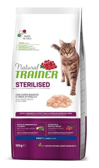 TRAINER Natural Cat STERILISED hydinové mäso 10 kg