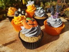 Decora Košíček na muffiny Halloween čierno oranžový 36 ks 5 x 3 cm