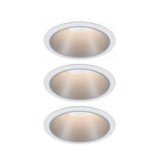 Paulmann Paulmann Vstavané svietidlo LED Cole 3x6,5W biela / strieborná mat 3-krokové-stmievateľné 2700K teplá biela 934.10 93410