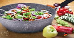 Berlingerhaus Wok s mramorovým povrchom 28 cm Gray Stone Touch Line BH-1159