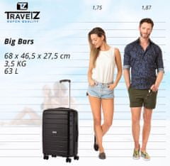 TRAVEL Z Stredný kufor Big Bars Black