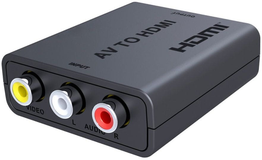 PremiumCord Prevodník AV kompozitného signálu a stereo zvuku na HDMI 1080p (KHCON-47) - zánovné