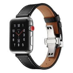 MAX Náhradný remienok pre Apple Watch 40mm MAS04 čierny kožený